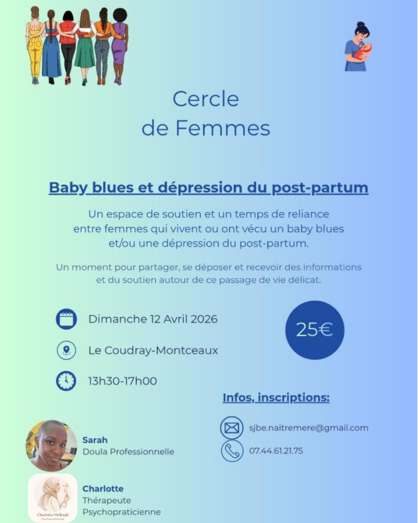 illustration Cercle de femmes baby blues et DPP