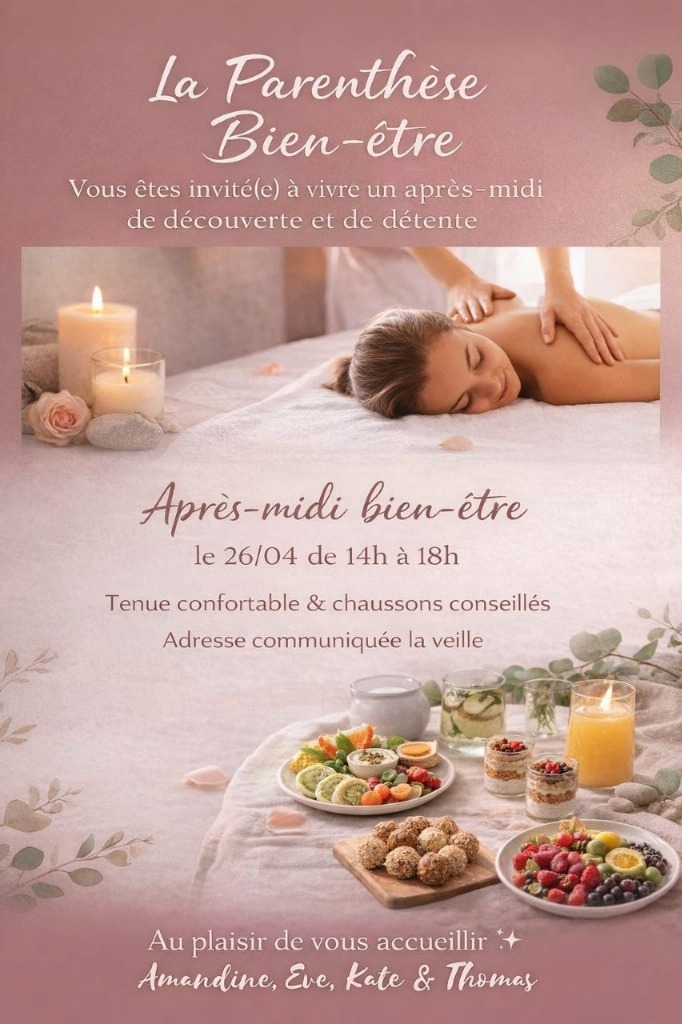 illustration ✨ La Parenthèse Bien-Être – Dimanche 26 avril ✨