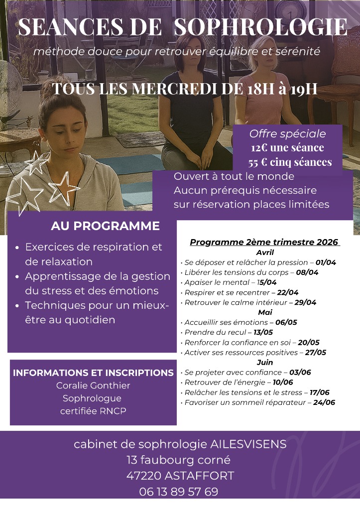 illustration Sophrologue de groupe 2ème trimestre 2026