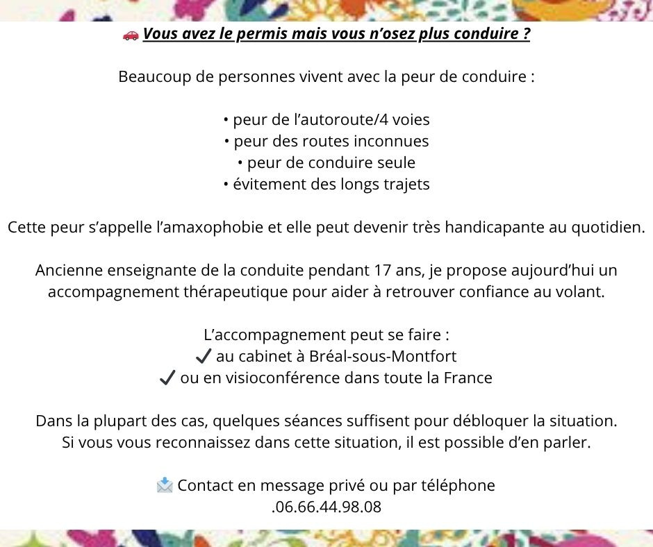 illustration la peur de conduire n'est pas une fatalité