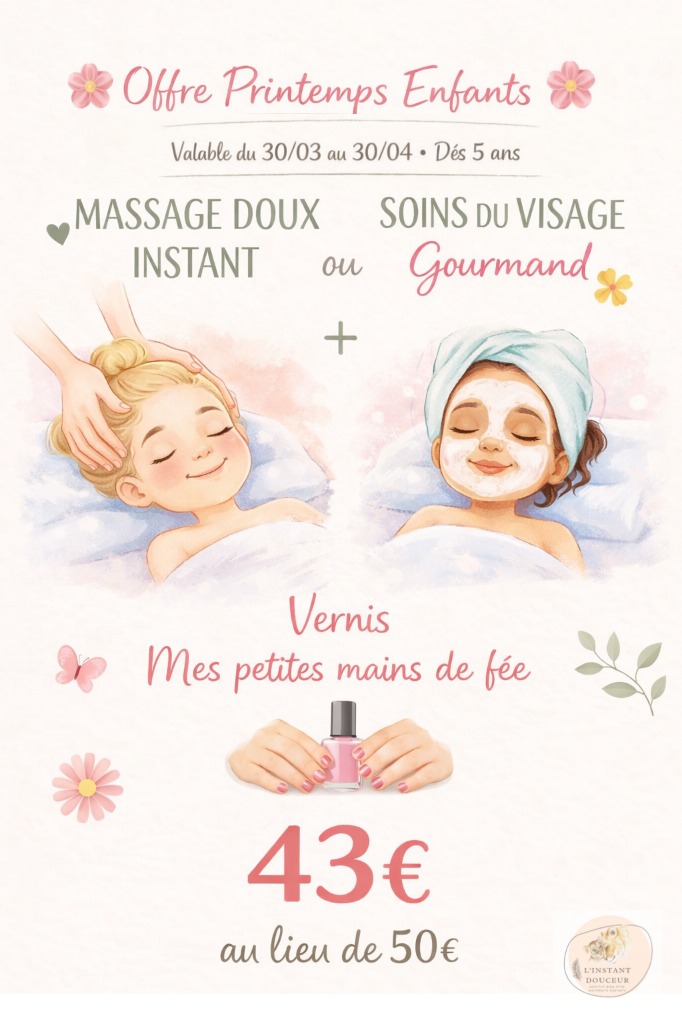 illustration 🦋 Offre Printanière ! Soins bien-être Enfants !!!!! 🦋