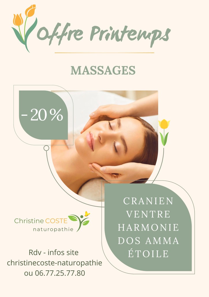 illustration MASSAGES OFFRE PRINTEMPS -20%