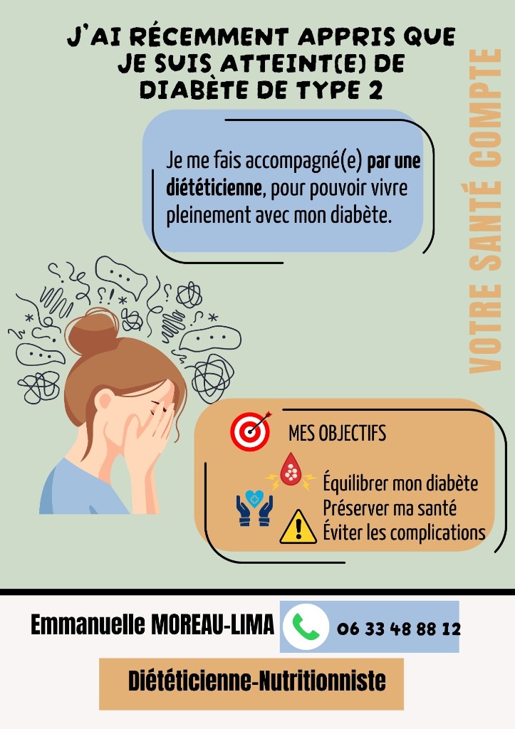 illustration Annonce d'un diabète et alimentation