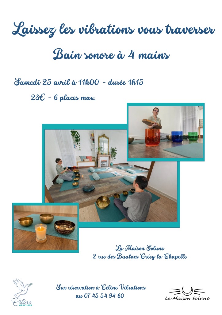 illustration Bain sonore à 4 mains à Crécy la Chapelle