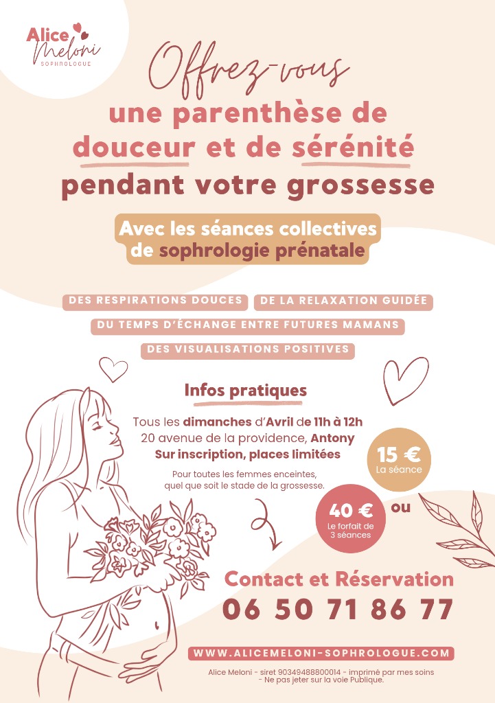 illustration Séance de sophrologie prénatale en petit groupe