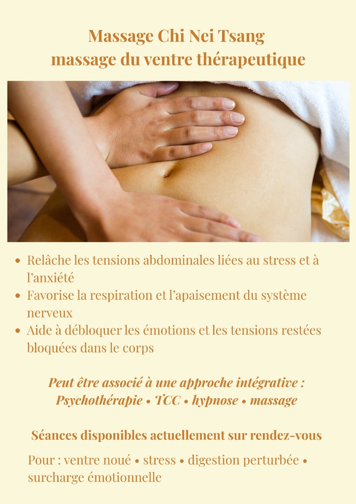 illustration Massage du ventre thérapeutique - massage Chi Nei Tsang