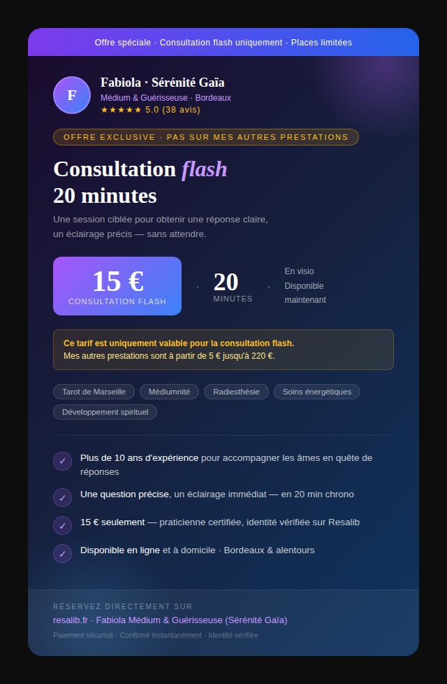 illustration Offre du moment Consultation flash 20 min à 15 € seulement