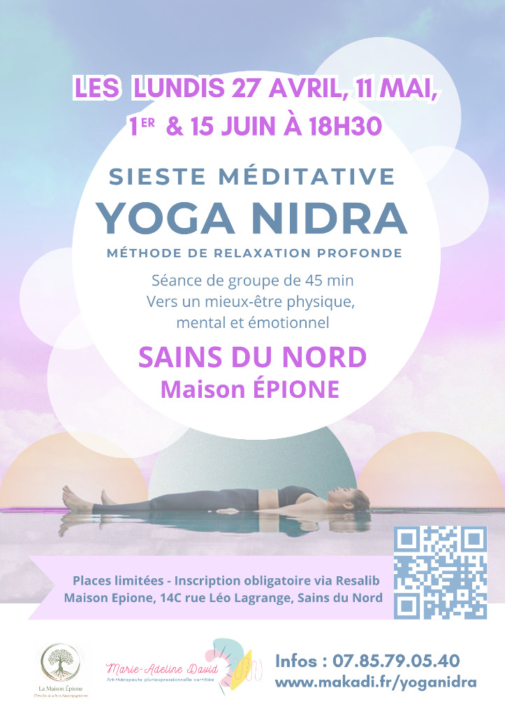illustration Yoga Nidra à la Maison Epione de Sains du Nord