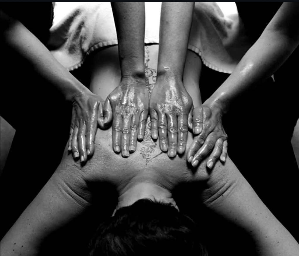 illustration Le massage à 4 mains