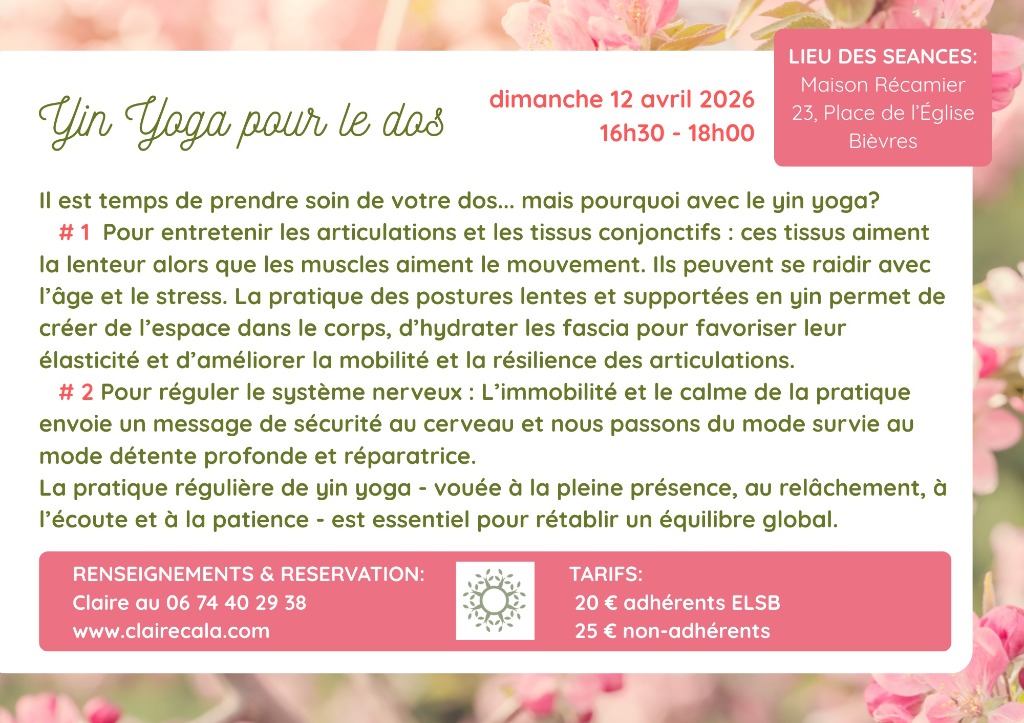 illustration Yin Yoga pour le dos