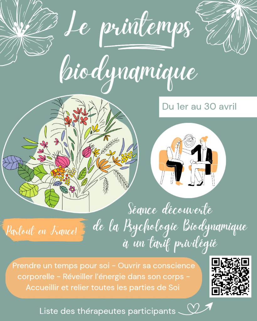 illustration En avril, venez vivre une séance découverte de thérapie psychocorporelle à tarif privilégié !