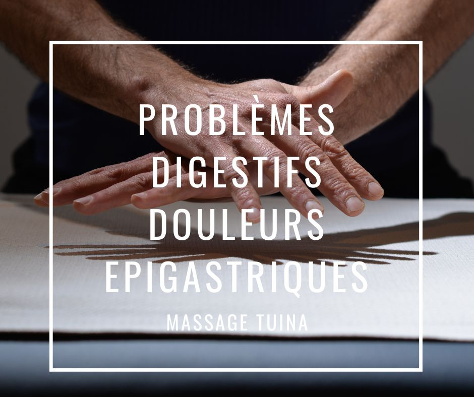 illustration Problèmes digestifs et douleurs épigastriques en massage Tuina