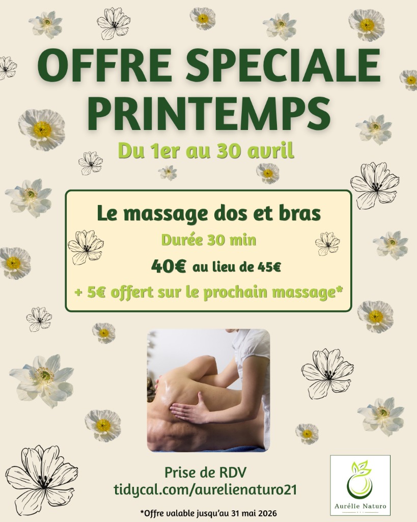 illustration Offre spéciale Printemps - Massage dos et bras