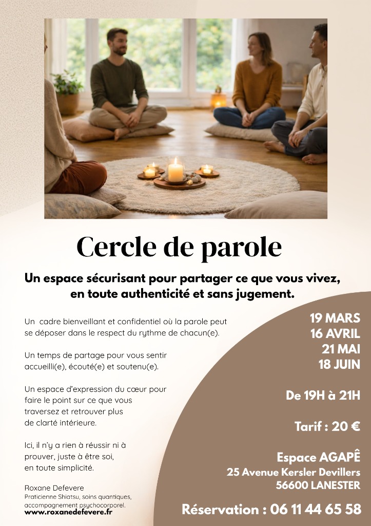 illustration Cercle de parole à Lanester - Un espace pour déposer et partager ce que vous ressentez