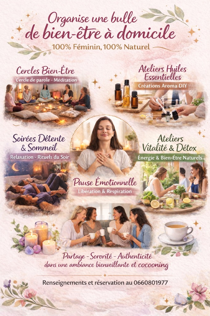 illustration Bulle de bien-être à domicile