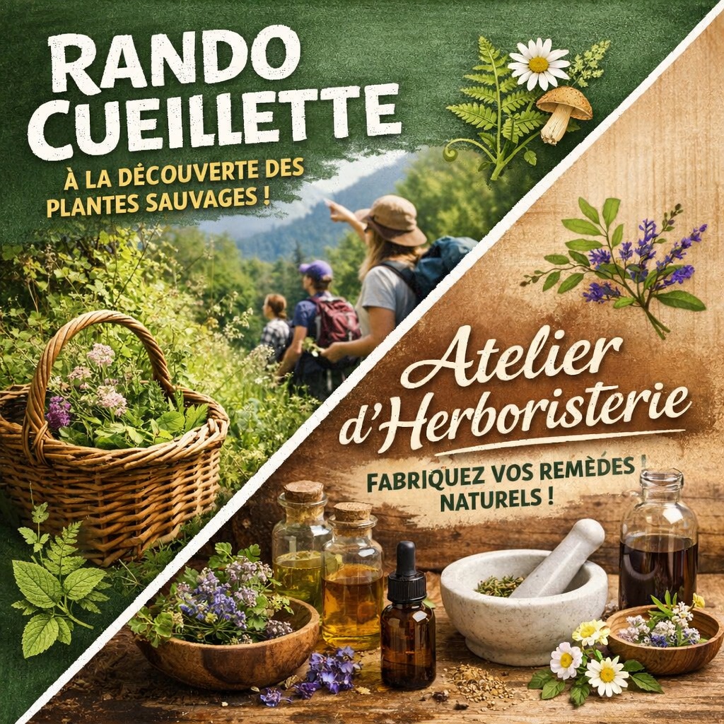 illustration Rando Cueillette et Atelier d'herboristerie