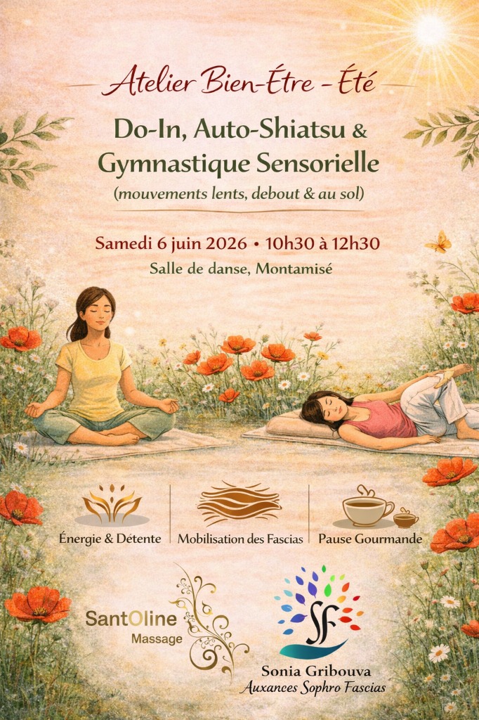 illustration Gymnastique Sensorielle, Fascias & Mobilité, Do-In & Auto Shiatsu