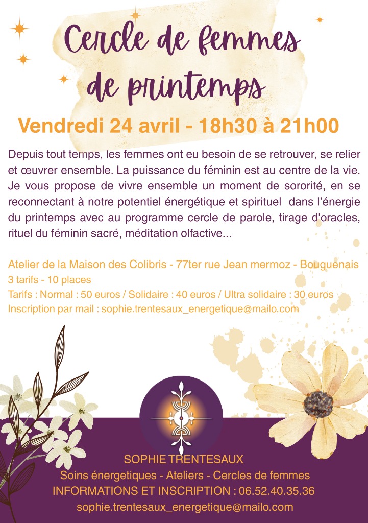 illustration Cercle de femmes de printemps