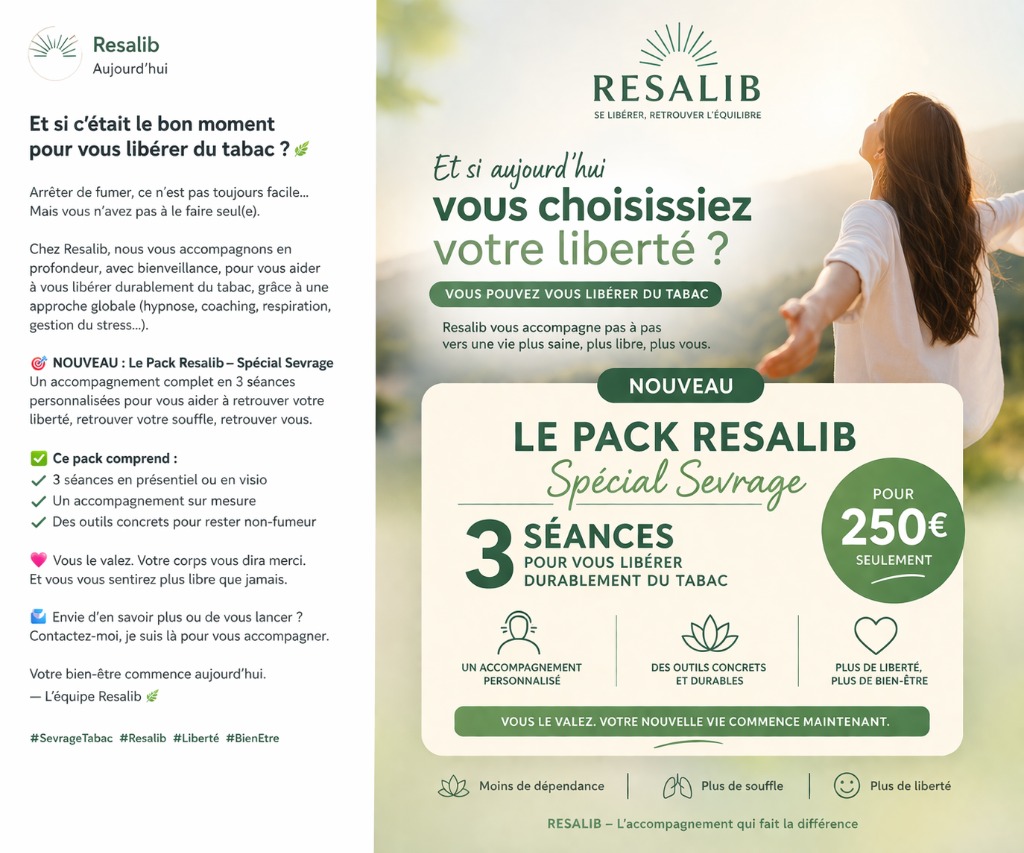 illustration 🌿 Stop au tabac en 3 séances avec le Pack Trois Sciences – 250 €