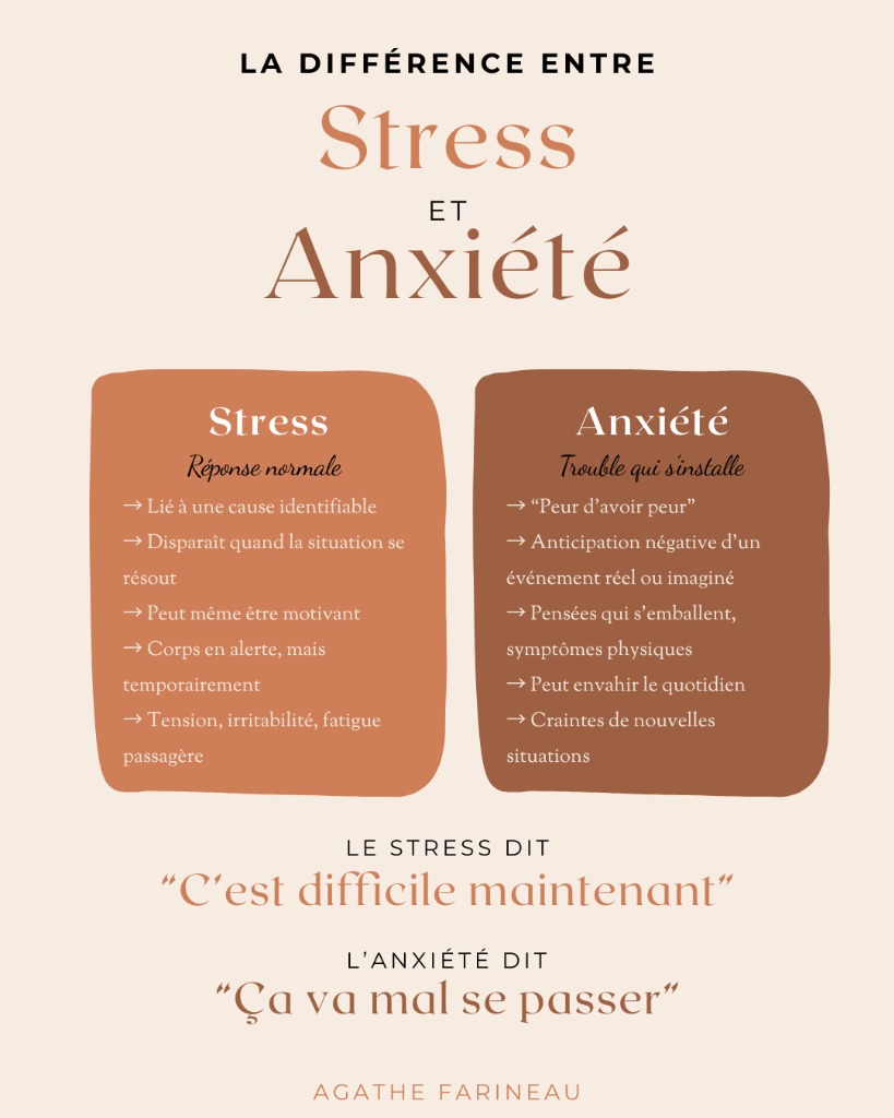 illustration Différence entre Stress et Anxiété