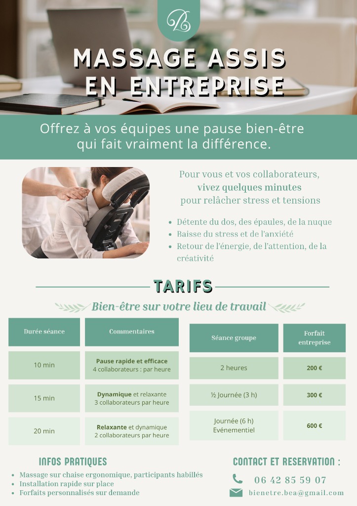 illustration Massage assis en entreprise
