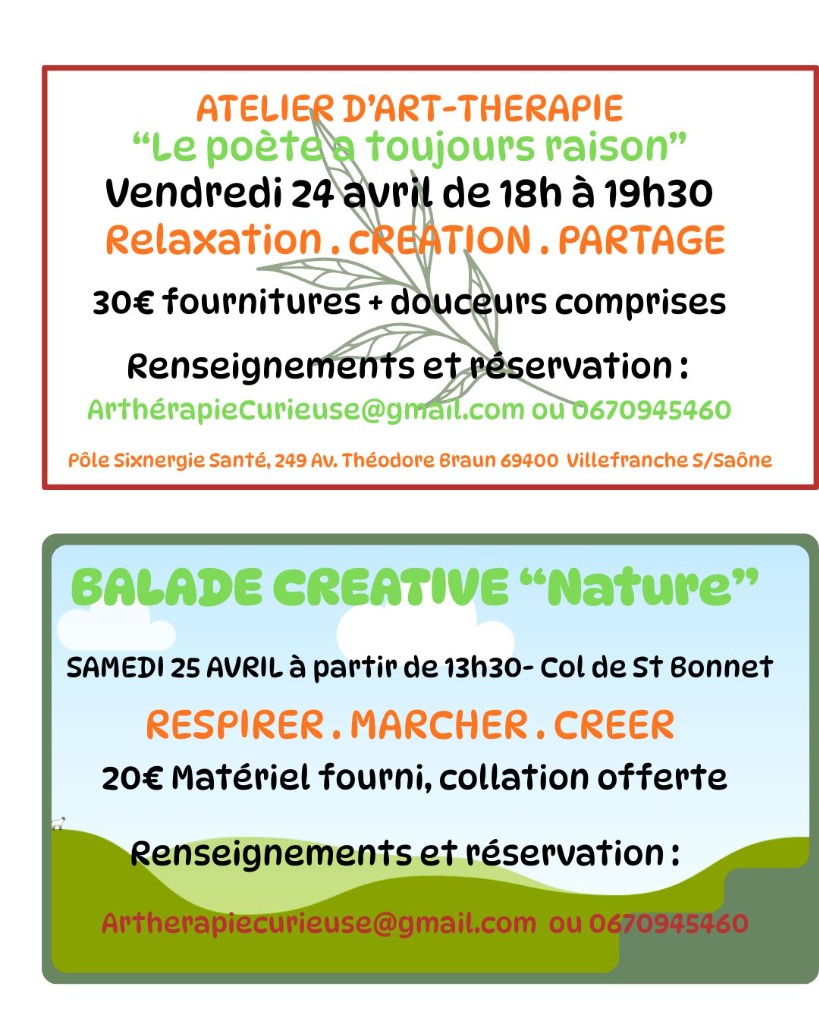 illustration Atelier : Le Poète a toujours raison ET BALADE Créative