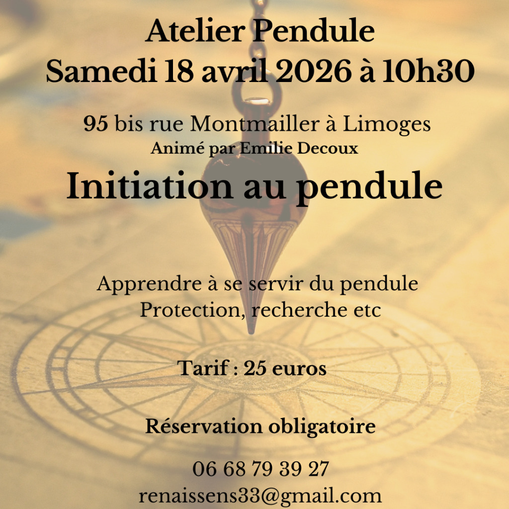 illustration Programme avril 2026 : initiation au pendule