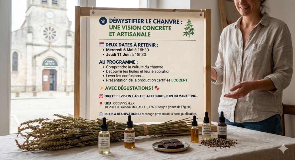 illustration Le Chanvre : Et si on remettait les pendules à l'heure ? 🌿SAUJON (17)