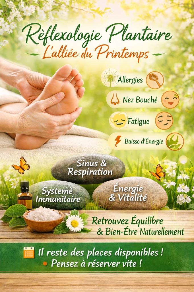 illustration 🌿✨ Réflexologie plantaire : l’alliée du printemps ✨🌿