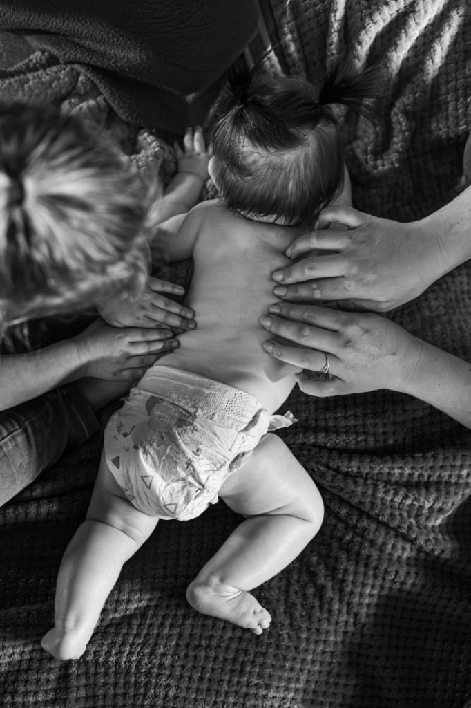 illustration Massage bébé