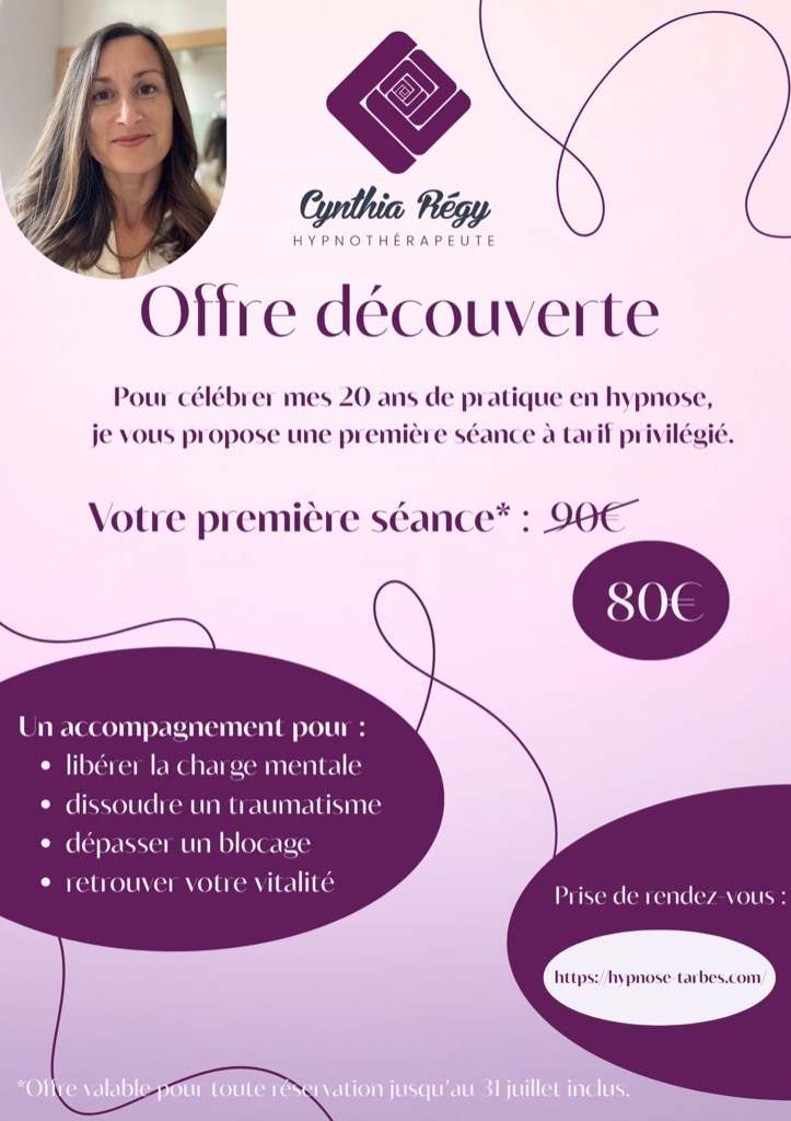 illustration OFFRE DECOUVERTE : Pour célébrer mes 20 ans de pratique en hypnose !