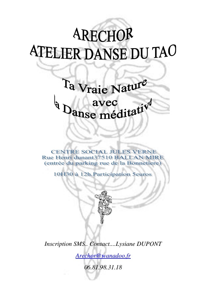 illustration Danse du Tao..méditation en mouvement et musique .reset émotionnel