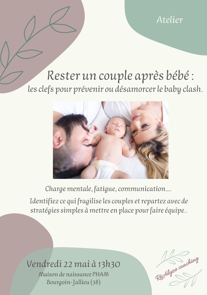 illustration Rester un couple après bébé - Les clefs pour prévenir ou désamorcer le baby clash - 22 mai à 13h30 - PHAM