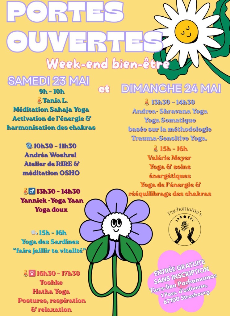 illustration PORTES OUVERTES PRÉSENTATION GRATUITE DE MES ATELIERS DE RIRE ET DE MÉDITATION OSHO