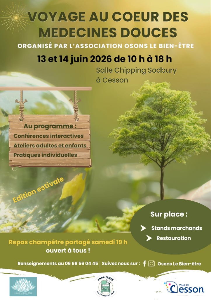 illustration L'association "Osons le bien-être" vous propose un salon à Cesson en juin et j'y participerai ;-)