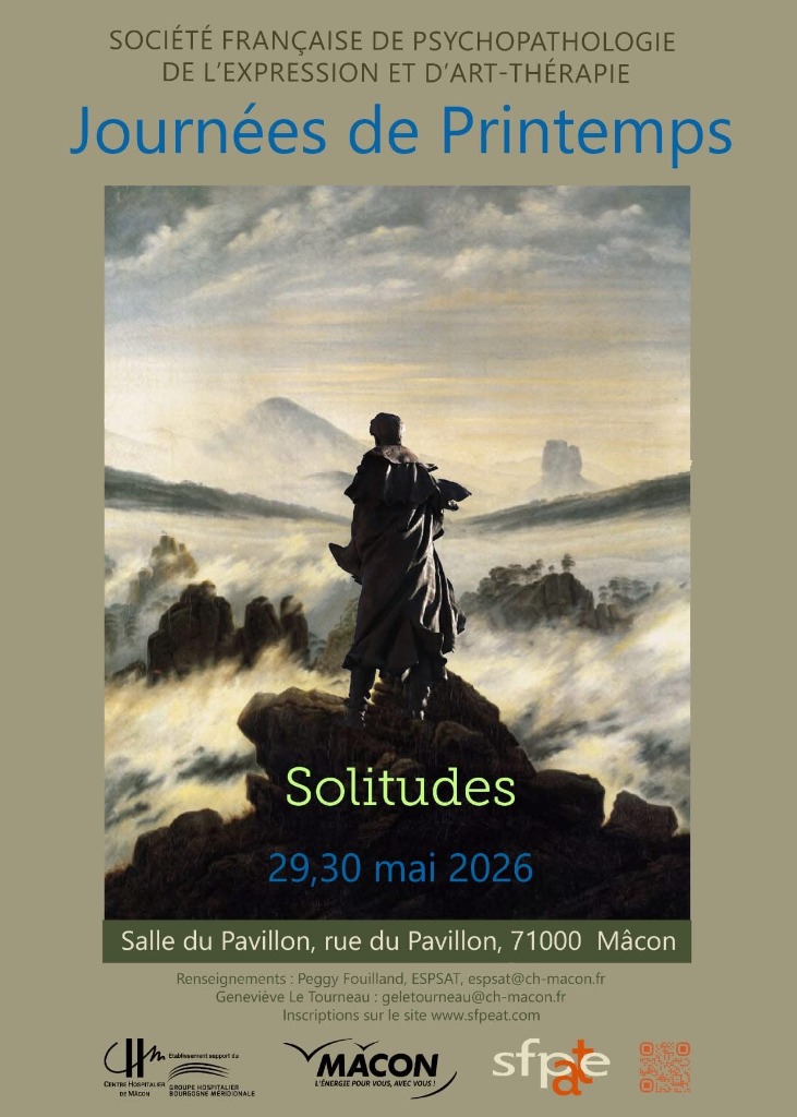 illustration "Solitudes" Journées de Printemps de la Société française de Psychopathologie de l'expression et d'Art-thérapie