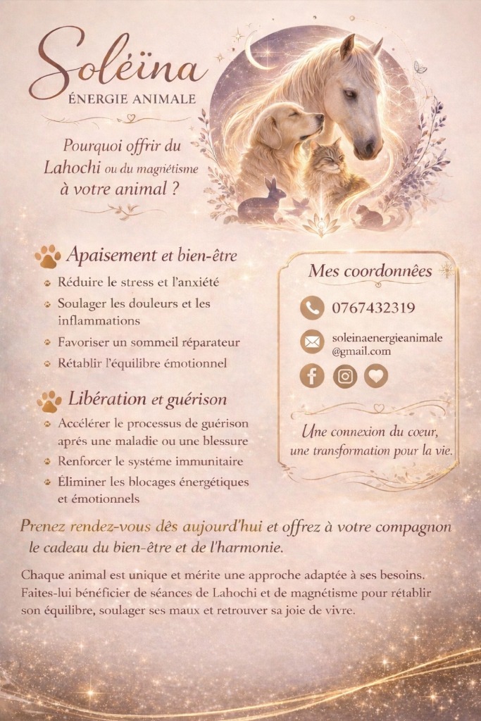 illustration Soin énergétique pour animaux