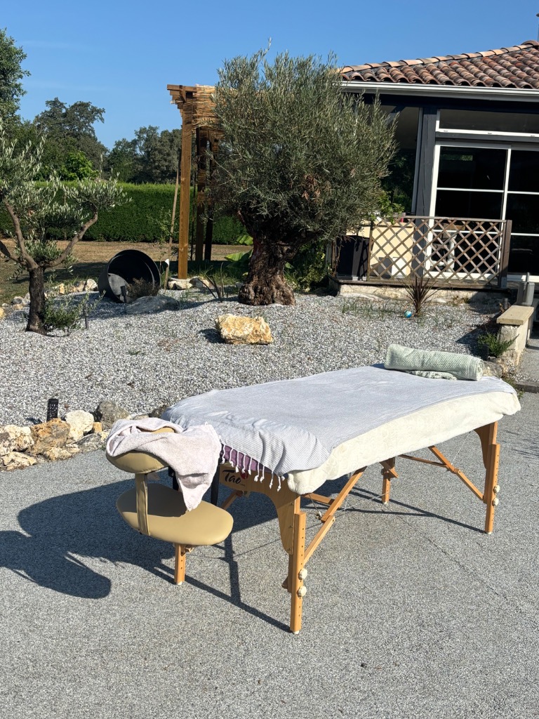 illustration Massage en plein air