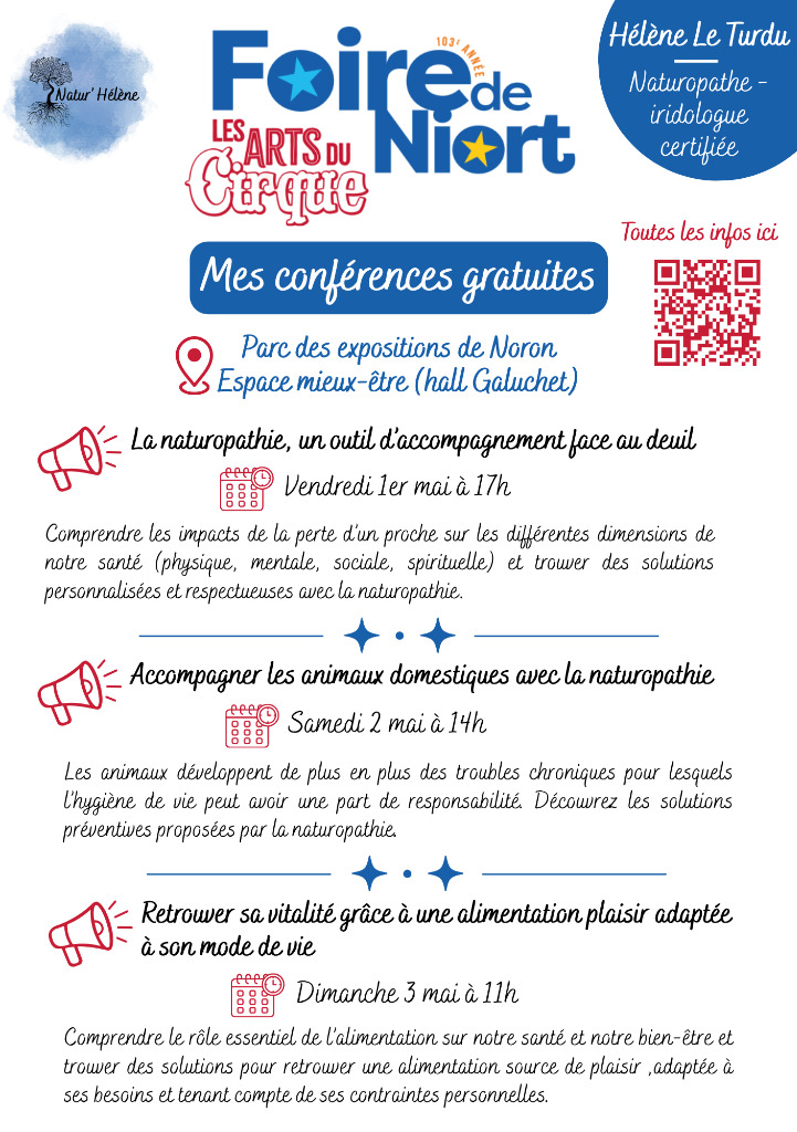 illustration Foire de Niort : 3 conférences gratuites sur la naturopathie
