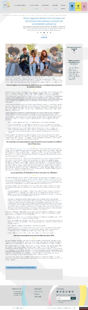 illustration Article : phénomène de société : Addiction écran et réseau , précaution