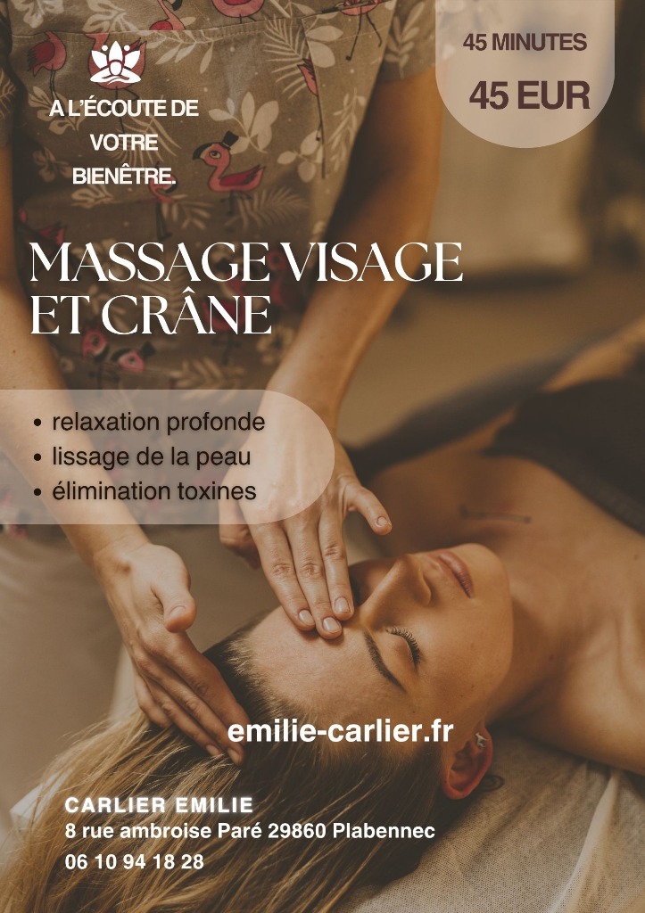 illustration Massage visage et crâne