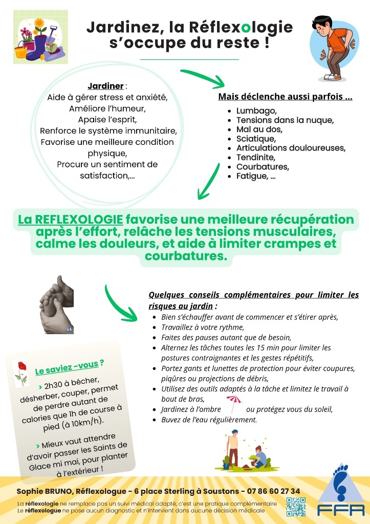 illustration Et si la réflexologie vous aidait à profiter encore plus des bienfaits du jardinage !