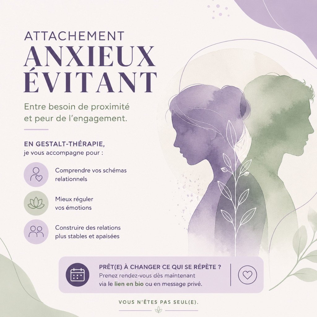 illustration Attachement anxieux évitant
