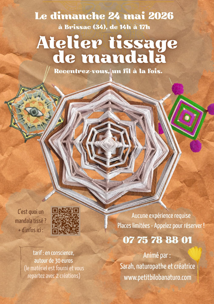 illustration Atelier créatif tissage de mandala