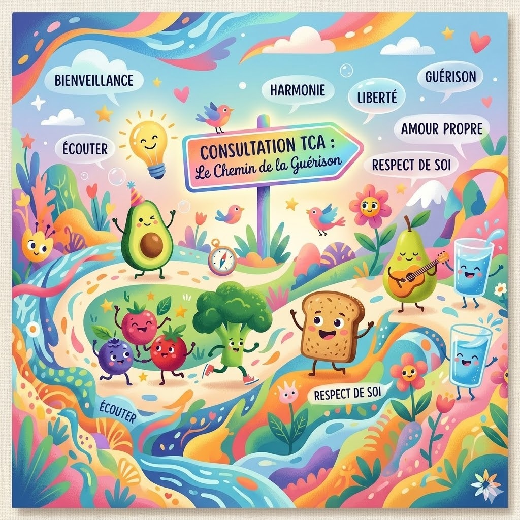 illustration Coach en Nutrition : Sortir durablement des cycles de compulsions et de contrôle