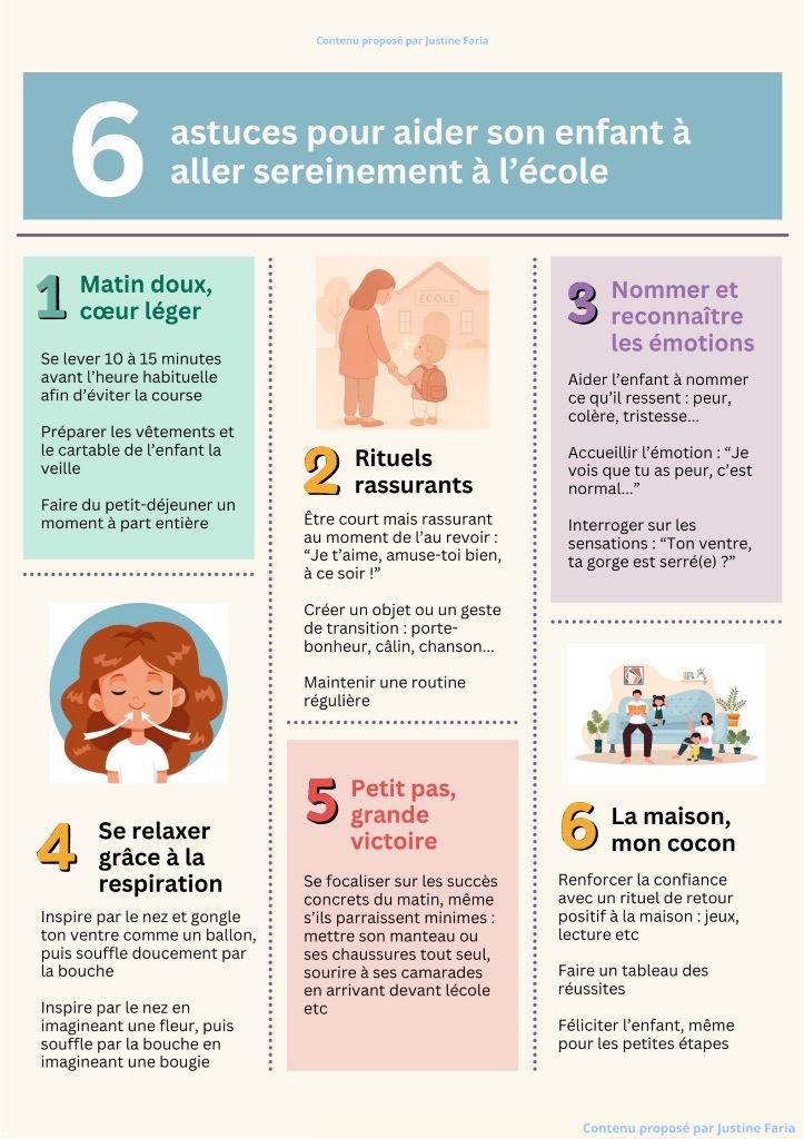 illustration 6 astuces pour aider son enfant à aller sereinement à l'école