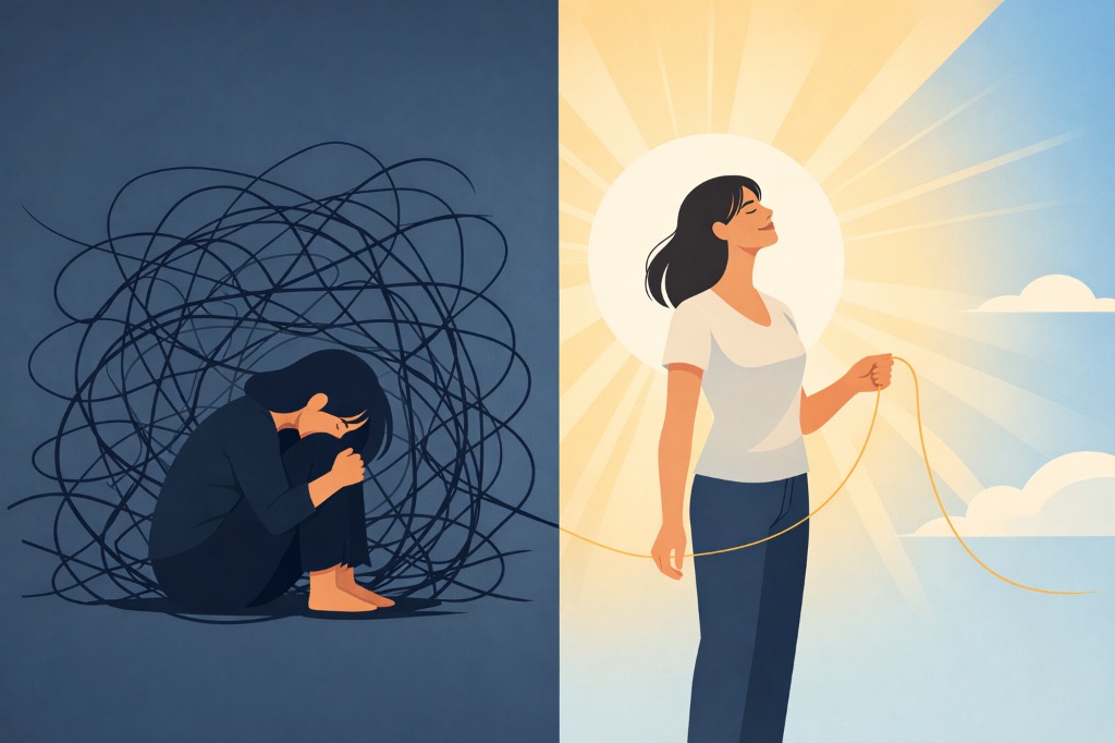 illustration 🍃Patricia Amodeo - 5 Clés pour Vaincre l’Anxiété : L'Approche TCC et Hypnose