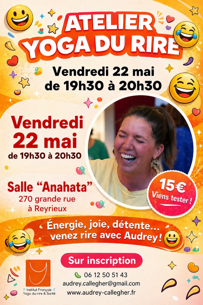 illustration Yoga du rire le 22 mai à Reyrieux
