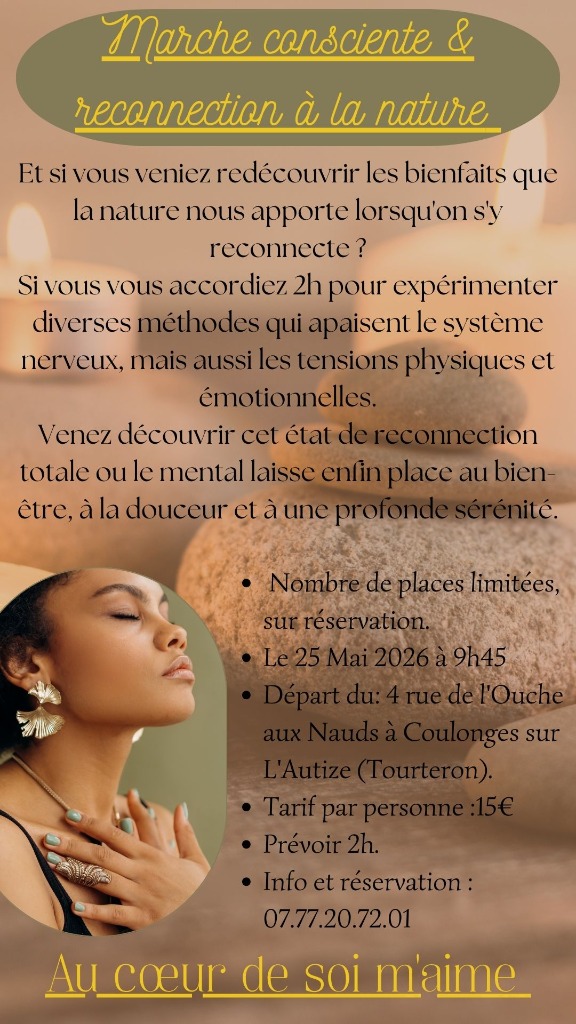 illustration Marche consciente et connection à la terre