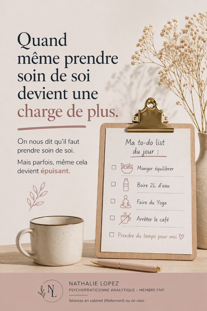 illustration Quand prendre soin de soi devient une charge de plus